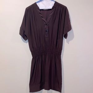 Sunner Brown Silk Dress